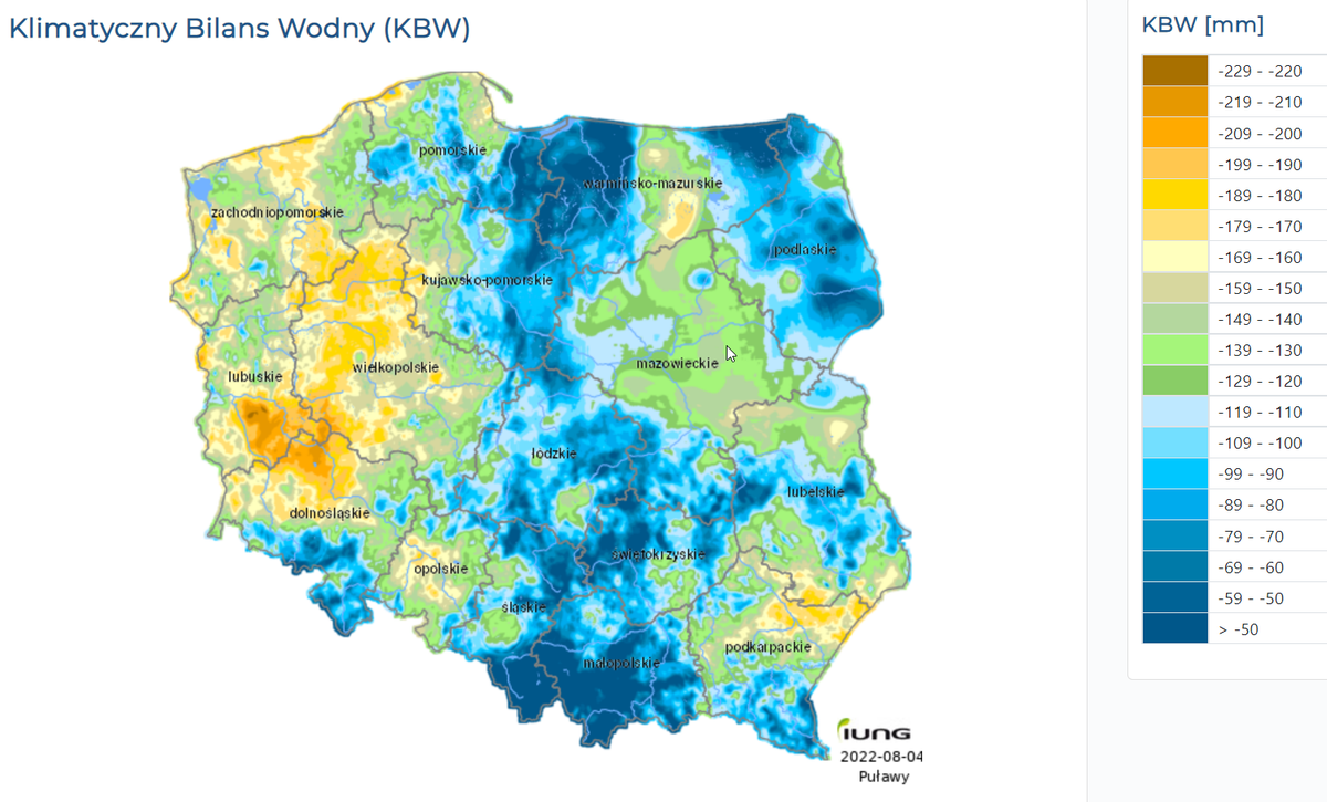 klimatyczny bilans wodny iung 22-08-04