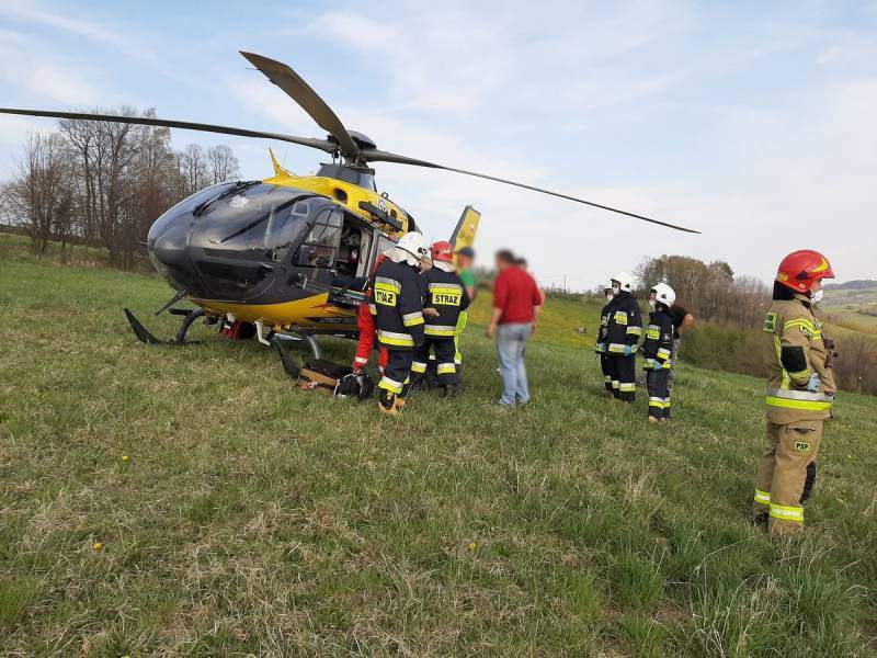 2 wypadki ciągników i 3 osoby poszkodowane