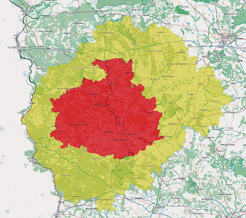 Strefy na zachodzie Polski