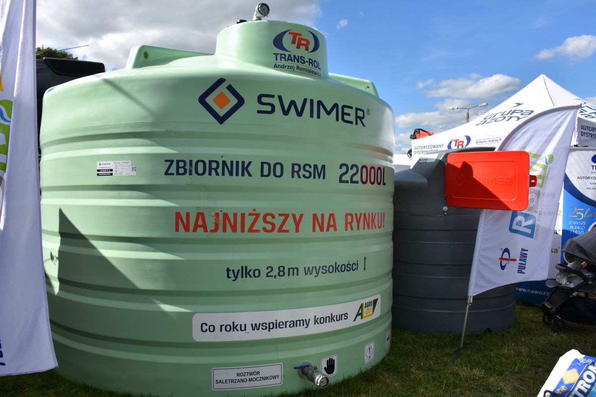 Na stoisku Tras-Rolu można było zapoznać się z ofertą zbiorników Swimer nie tylko tych na paliwo, ale też na RSM