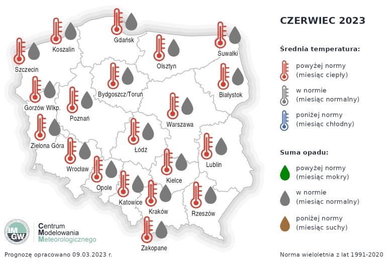 pogoda na czerwiec 2023