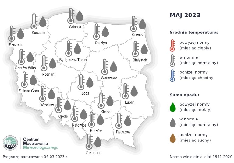 pogoda na maj 2023