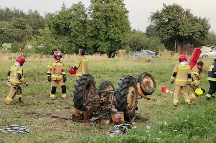 Ursus się wywrócił i przygniótł rolnika