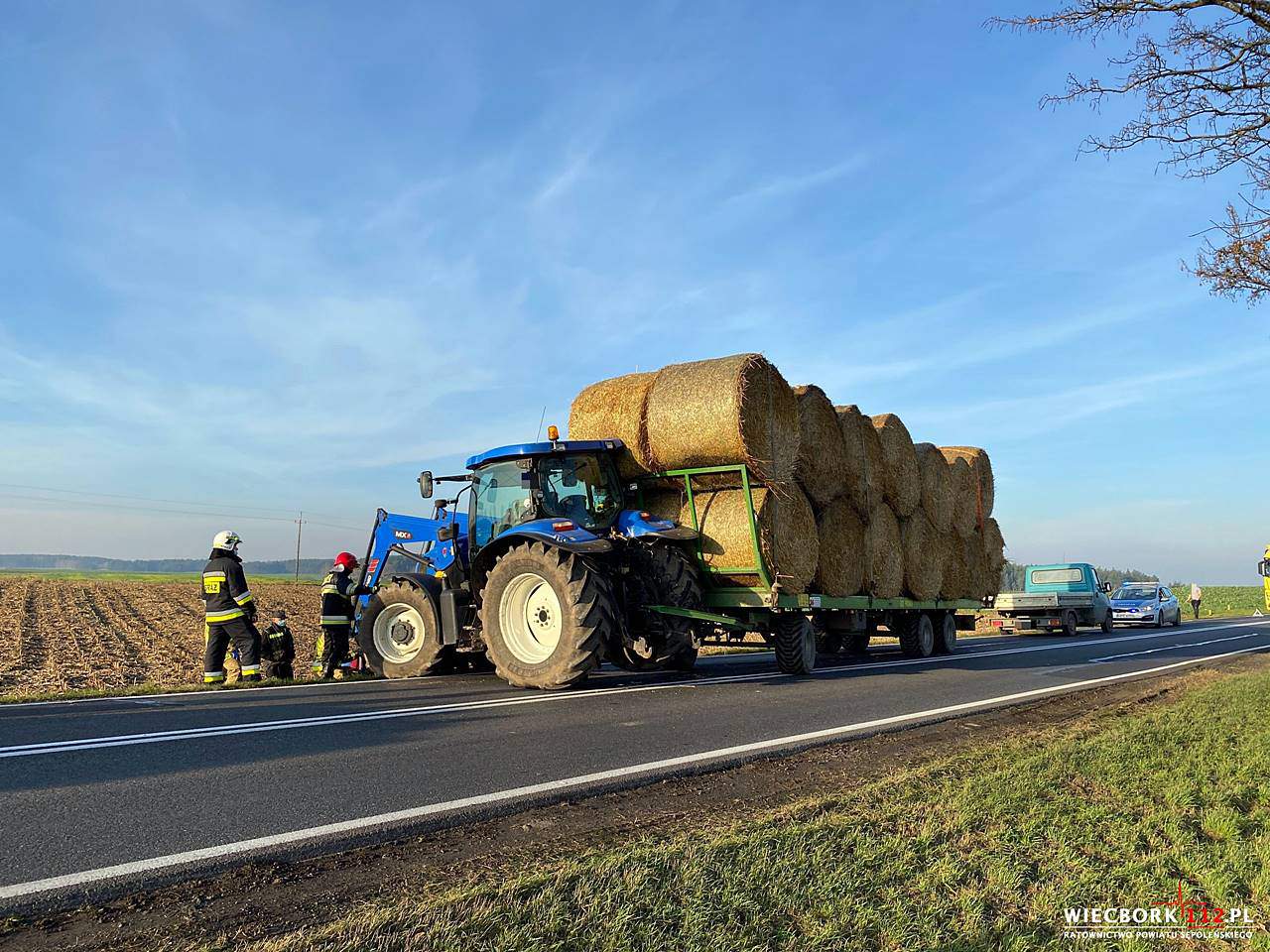 Sępolno Krajeńskie: zderzenie ciągnika New Holland z Kią w Płociczu