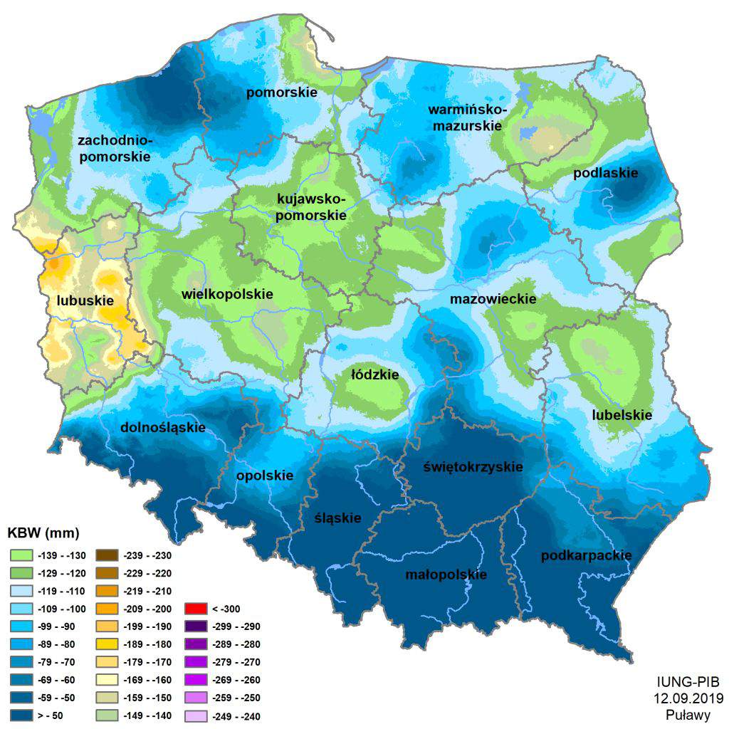 W porównaniu do poprzedniego okresu raportowania (1.07–31.08.2019) wartość KBW zwiększyła się o 37 mm 